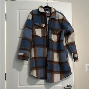 Sonoma Blue and Brown Plaid Jacket